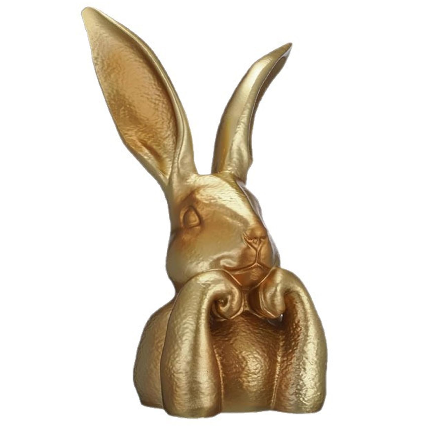 Uanqfegy Gold Bunny Decor - Elegant Gold Bunny Decor for Spring Centerpiece, Vintage Resin Rabbit Statue for Home Table and Mantel