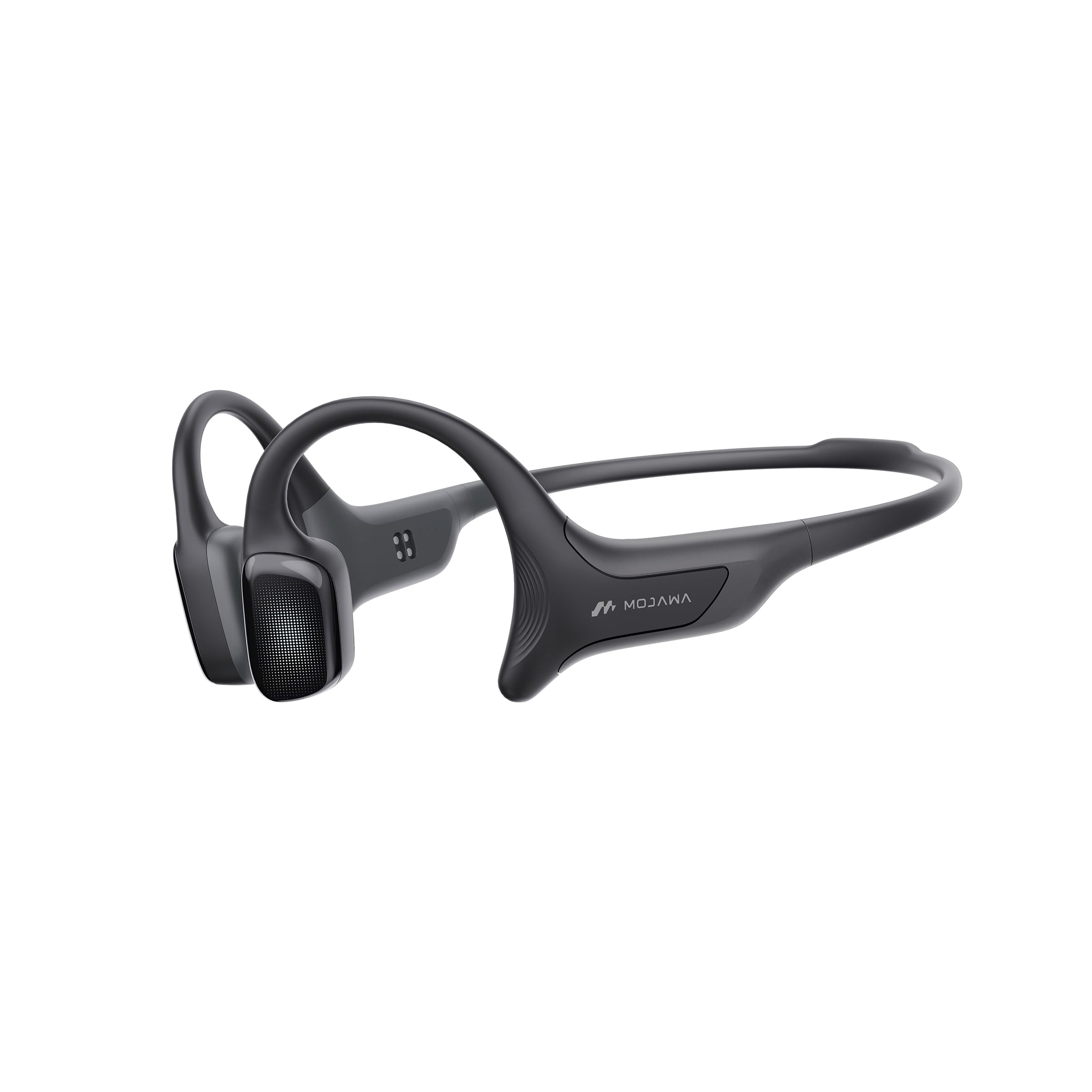 mojawa HaptiFit Terra Advanced Smart Sports Wearable, Open Ear Bluetooth Bone Conduction Headphones with Mic and 32GB MP3, Waterproof Wireless Earphones for Workouts, Swimming and Running, Black Polar Night Black
