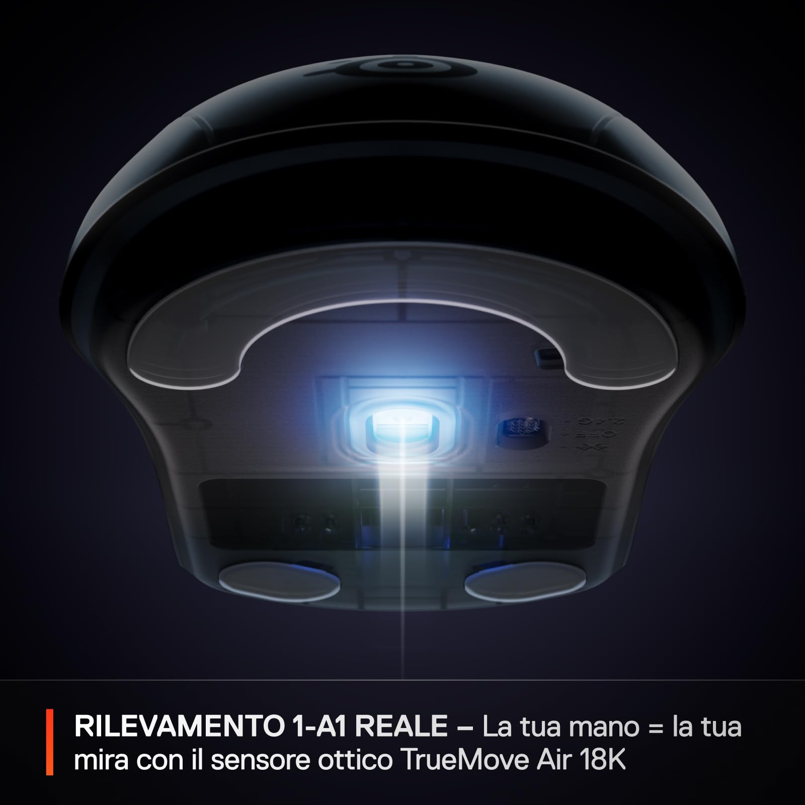 SteelSeries Rival 3 Wireless Gen 2 - Mouse Gaming - 2,4 GHz e Bluetooth - Sensore ottico TrueMove Air da 18000 DPI - Durata 60 milioni di clic - Leggero - Piedini 100% PTFE - Nero
