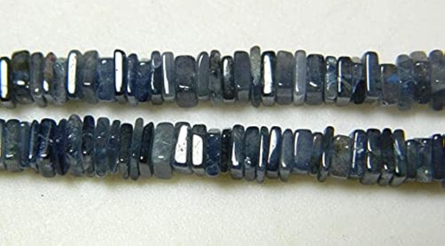 Perles iolite 6mm en forme de heishi pour création de bijoux uniques en pierres naturelles