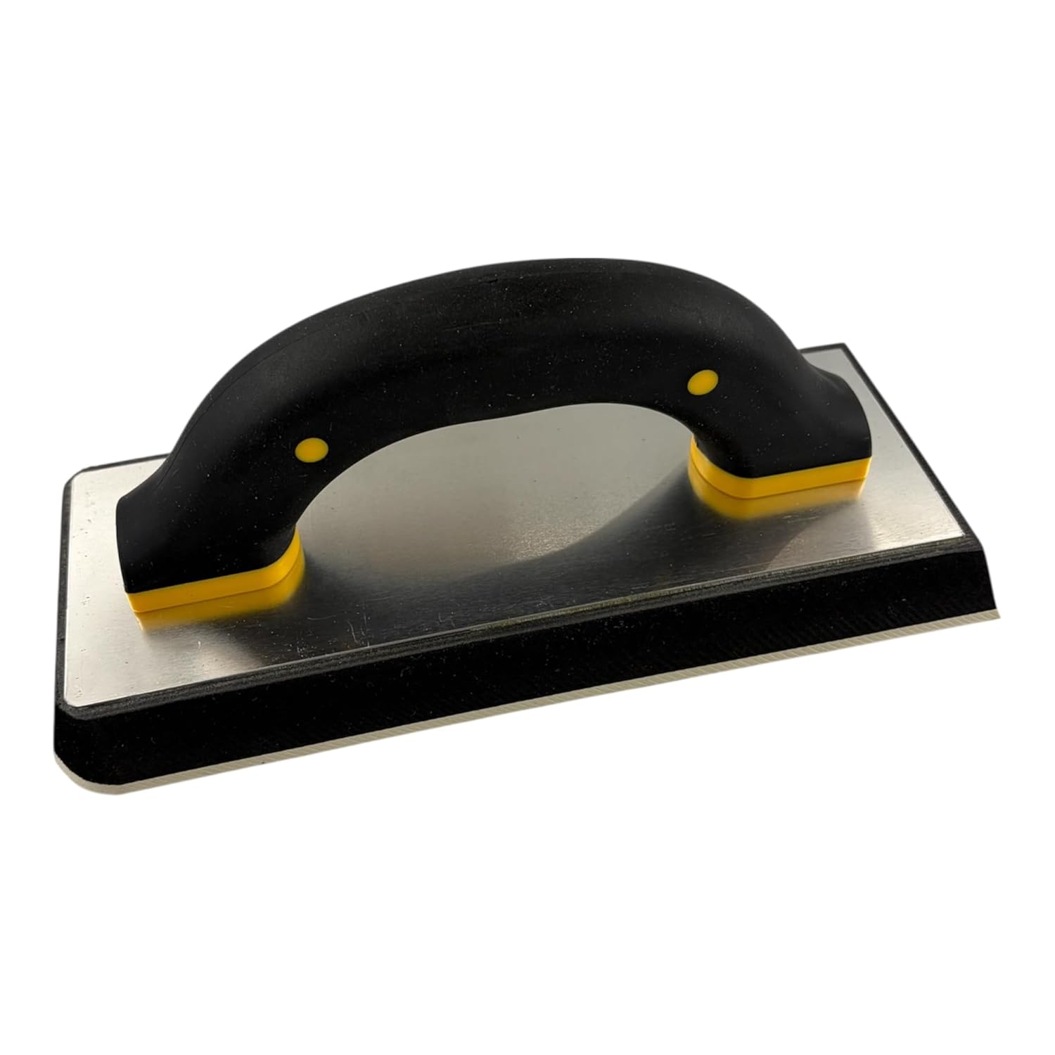 CCA Tile Grout Float with Soft Grip Handle, High Density Foam Pad, Aluminium Plate, Two Rounded Corners, 100mm x 240mm