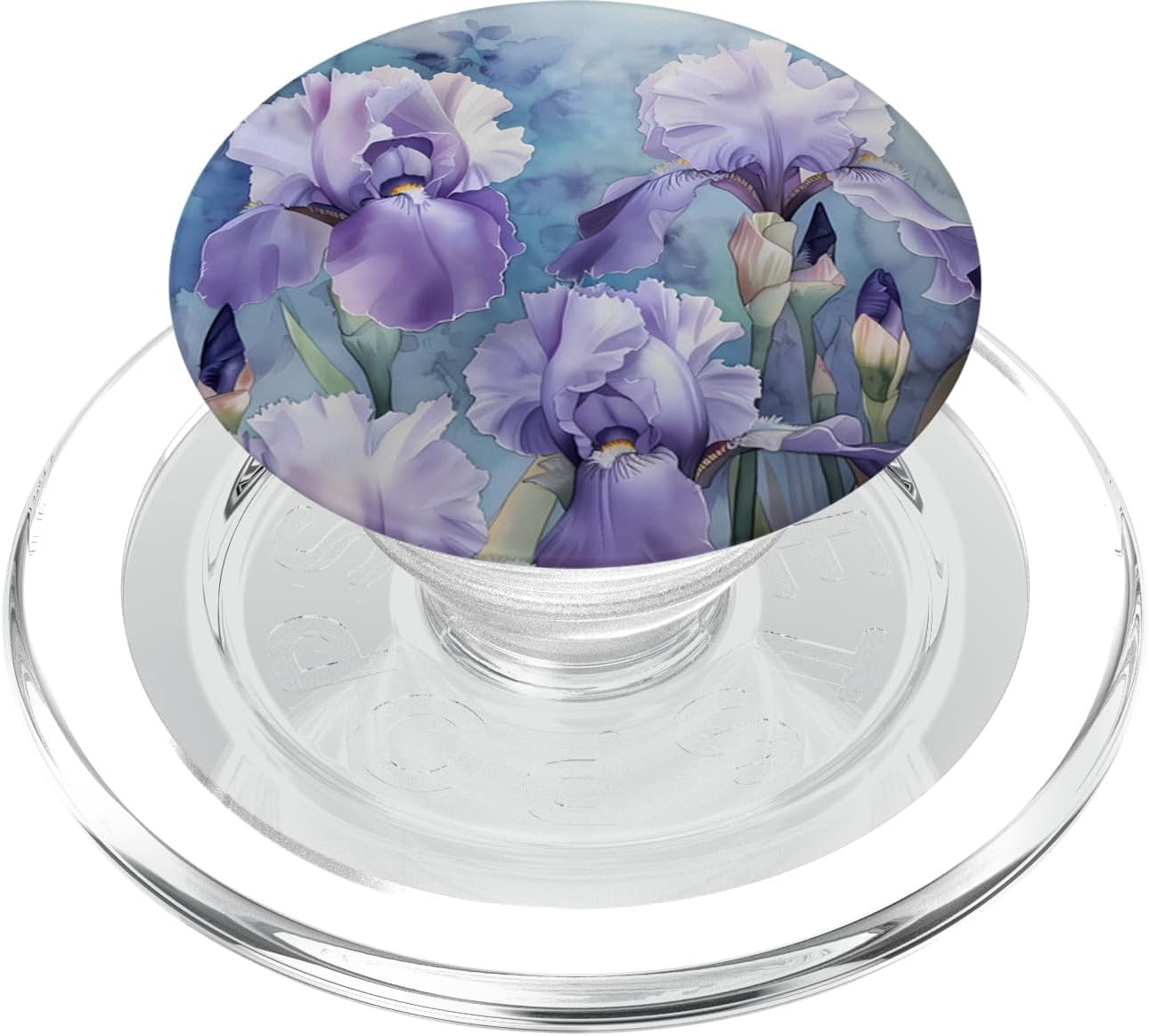 So Beautiful Soft Pastel Purple Iris Flowers, A Purple Lily PopSockets PopGrip for MagSafe