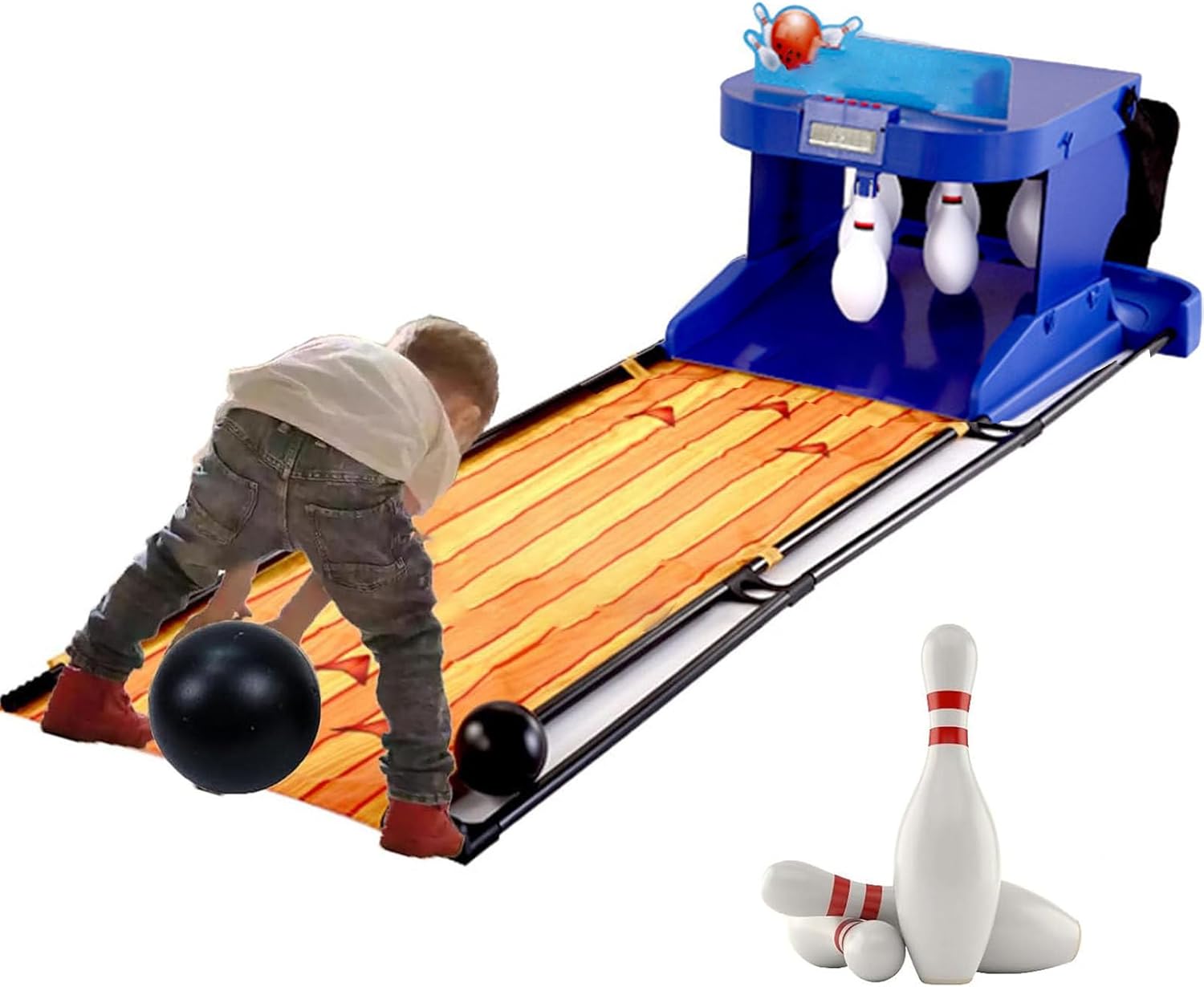 Electronic Bowling Game, Kids Bowling Set, with Led Scoreboard, Indoor Bowling Sports Game Console for Kids and Adults,3.5M,3.5m