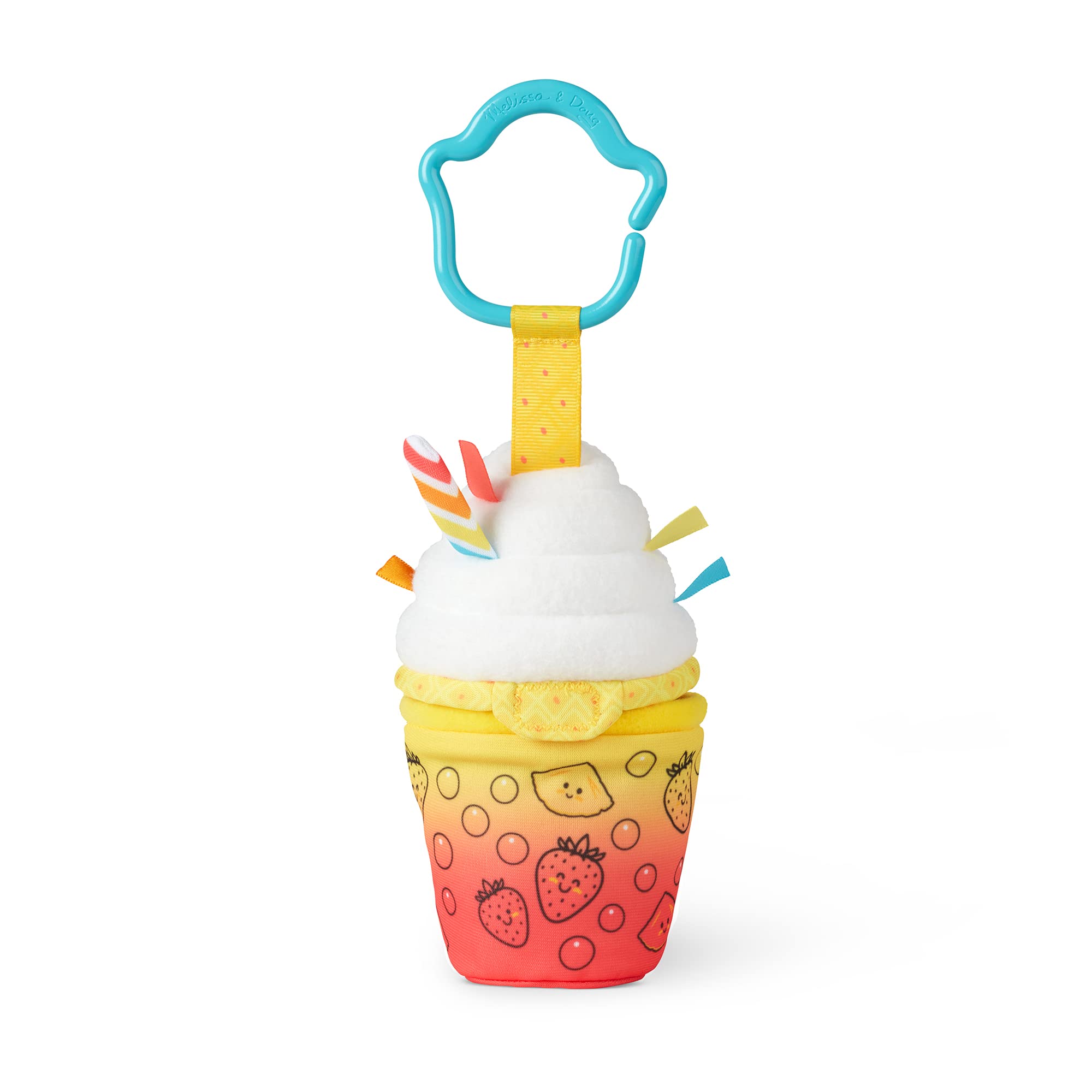 Melissa & DougMulti-Sensory Bubble Tea Take-Along Clip-On Infant Toy | Sensory toy for Infants | Developmental Toy for Toddlers | 0+ | Gift for Baby Boys or Baby Girls