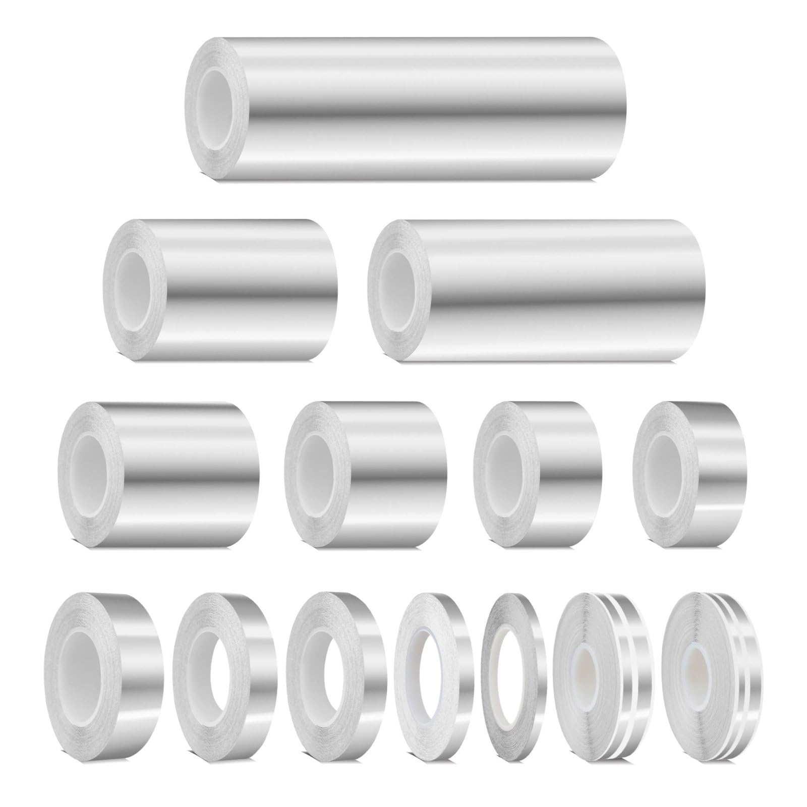 AutoXpress Motors Group Chrome Silver Self-Adhesive Vinyl Pin Stripe Roll Decal Sticker Tape 32ft 9.80m - 2.0" | 50mm, Universally Compatible for Cars