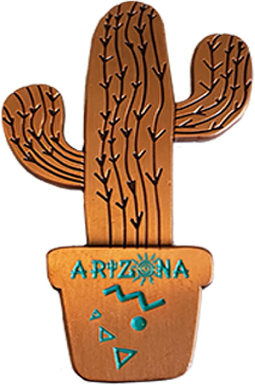 Imán decorativo cactus Saguaro de bronce