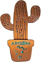 Saguaro Cactus Magnet (Bronze) - Arizona Gift Souvenir Decorative Saguaro Cactus Southwest Gift Idea Kitchen Refrigerator Succulent Decor Stylized Design