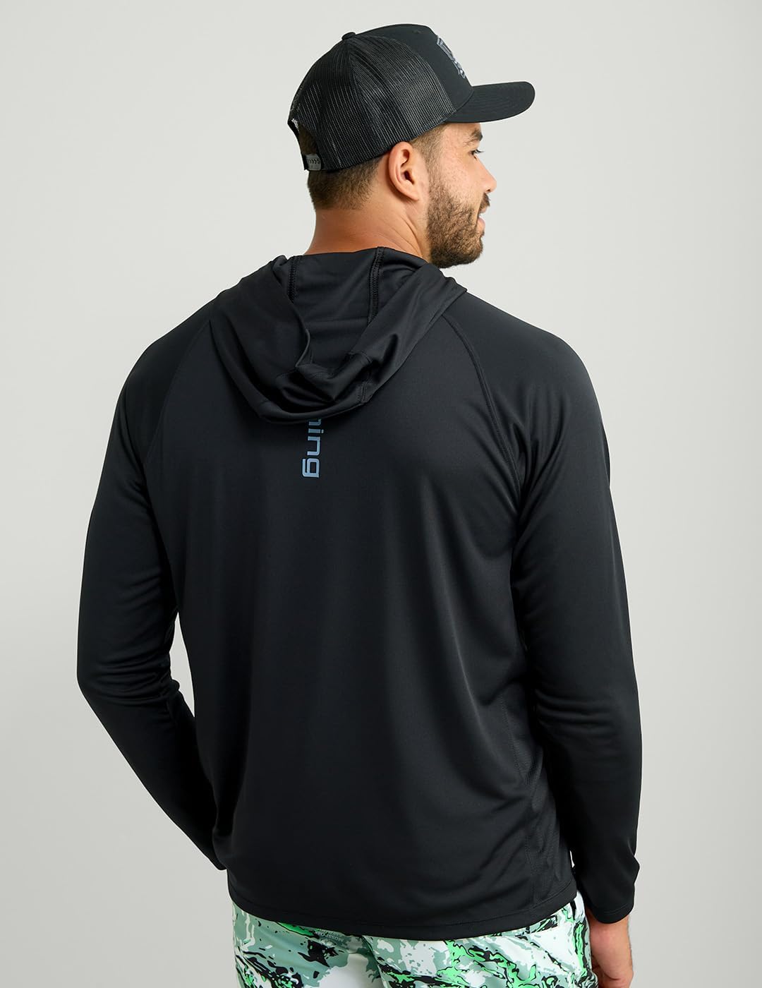 HUK Mens Pursuit Vented Long Sleeve Hoodie, Fishing Shirt with Hood