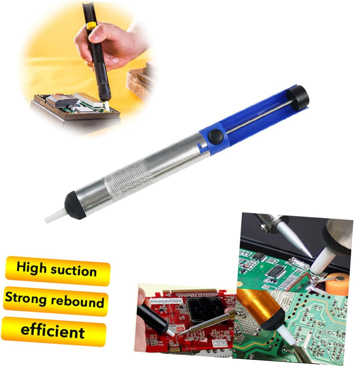 ORFOFE 4pcs Manual Solder Removal Pump Anti-skid Desoldering Tool for Easy Circuit Board Solder Extraction Lightweight and Compact Design for Diy Repairs