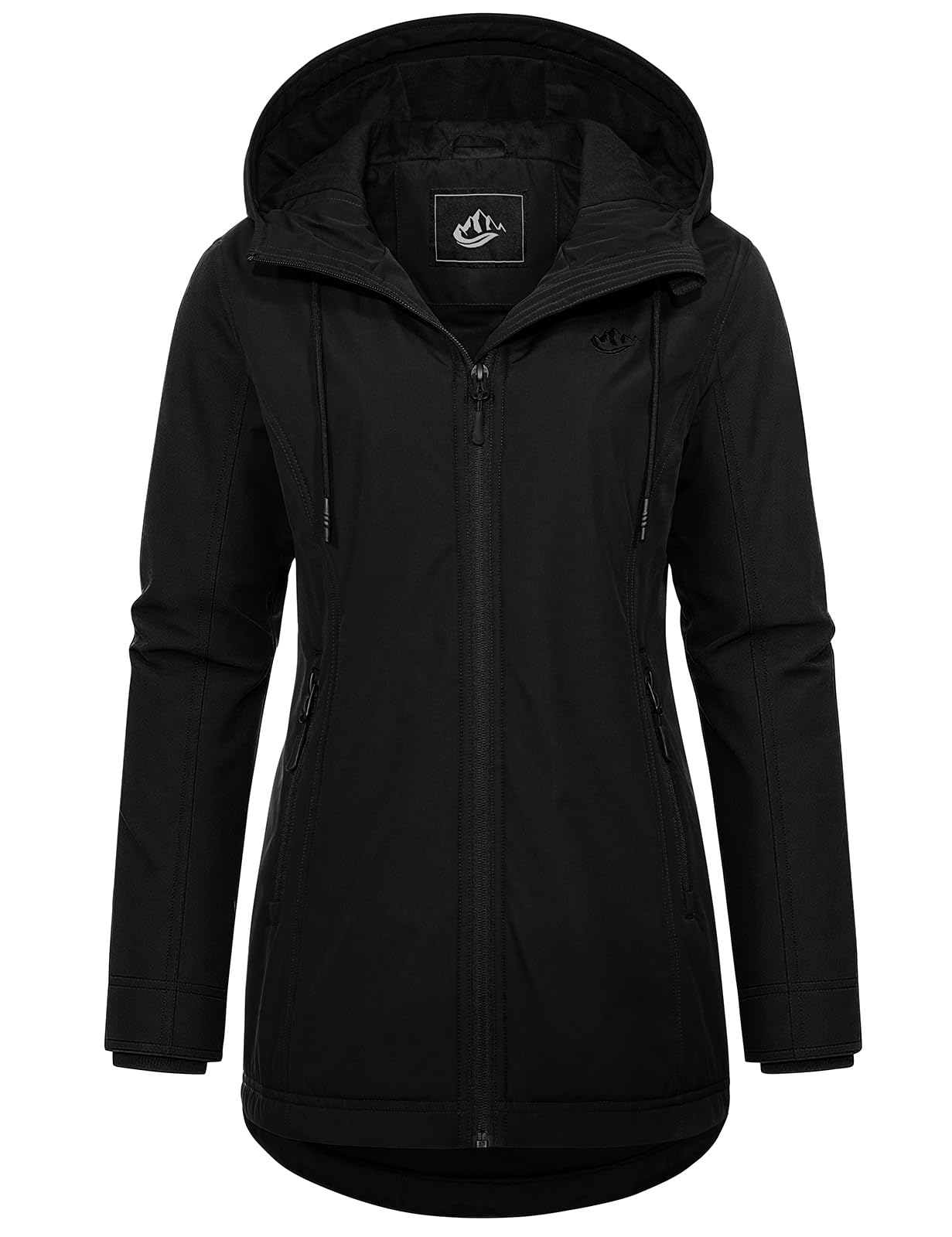 Jacke Damen Übergangsjacke Leichte Softshelljacke Wasserdichte Damen-Jacken Outdoor Jacken Gefütterte Windjacke mit Kapuze