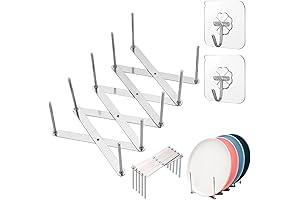 Expandable Pot Rack with Adjustable Organizers for Pans and Lids