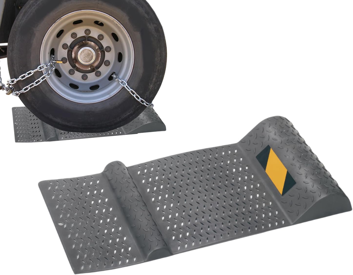 Garage Vehicle Parking - Anti Slip Blocker, Driveway Position Pad | Heavy Duty Car Truck Parking Aid, Rubber Curb Ramp Stopper with Trailer Motorcycle Workshop Freight Driver Safety Use