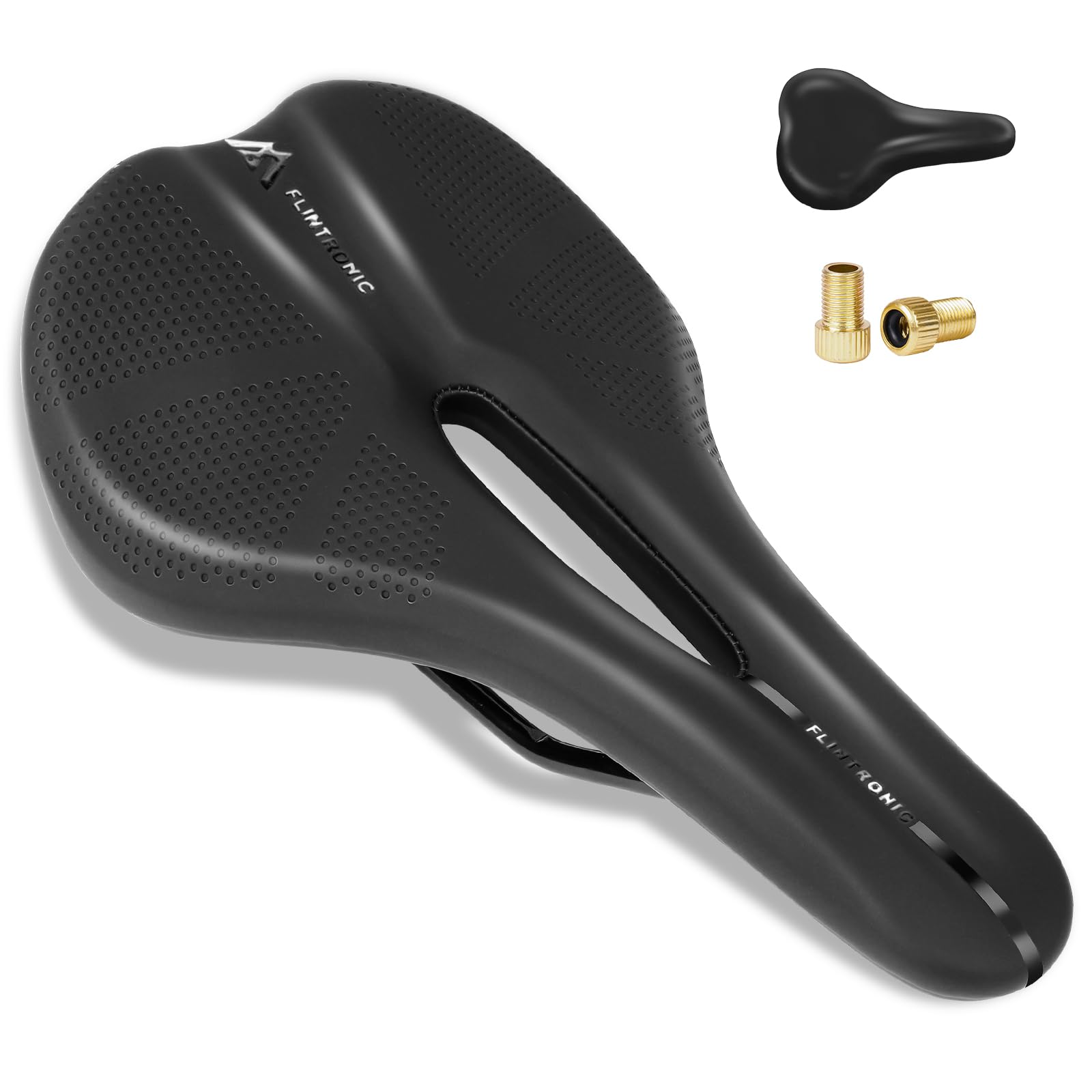 Flintronic Sella per Bici, Sella per Bici in Morbida Pelle PU Traspirante, Imbottitura dal Design Ergonomico per MTB, Montagna, Strada, Città, Esercizio
