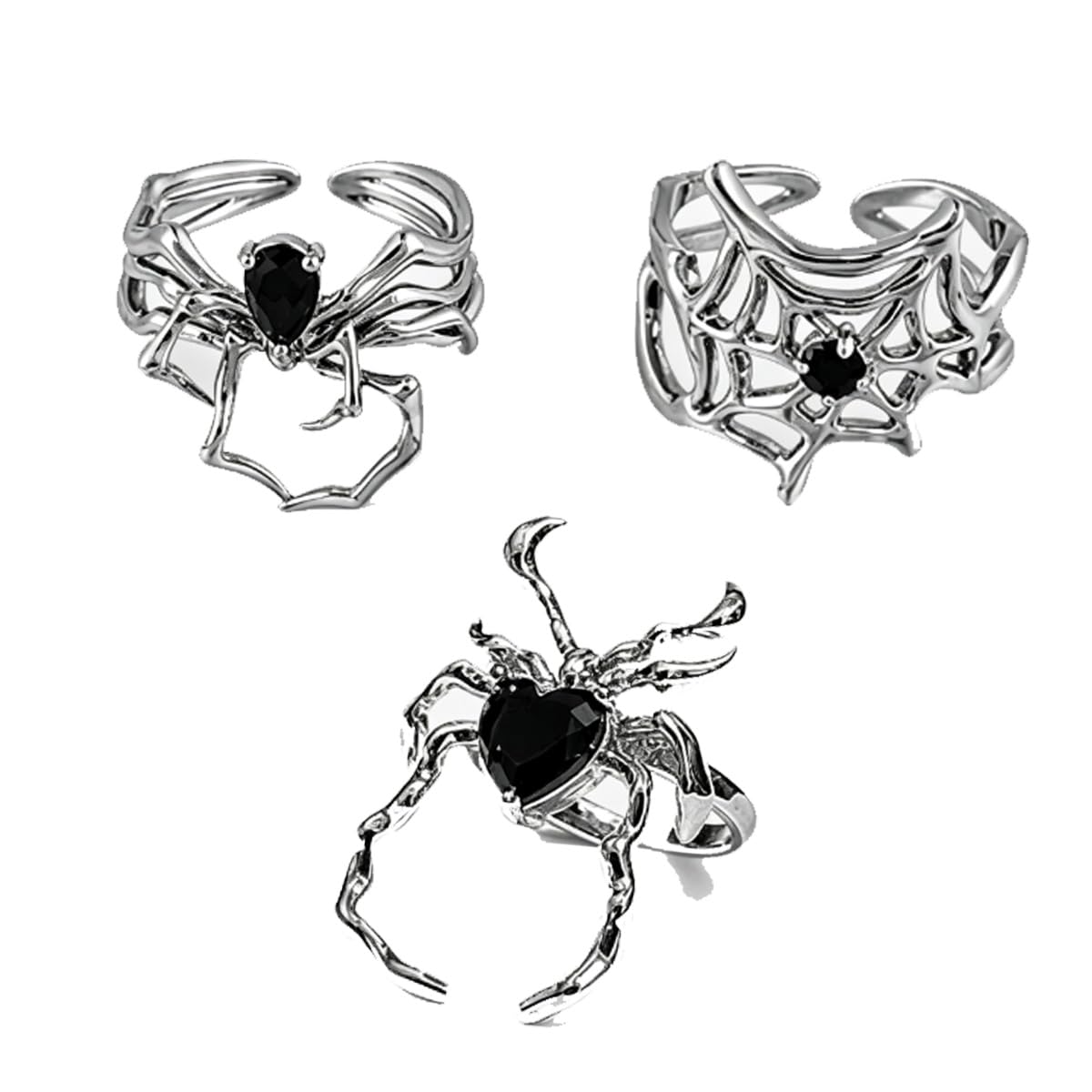 3 PCS Gothic Rings,Gothic Jewellery.Suitable for Fashion and Theme Events-image-28