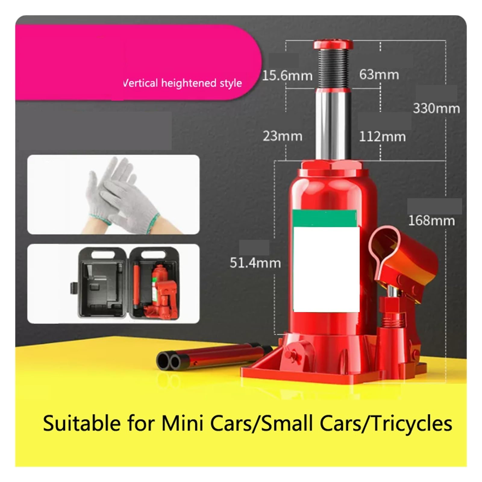 Cric For Auto Cric Idraulico Verticale Da 2 Tonnellate For Camion SUV Cric For Cambio Pneumatici Potente(C)