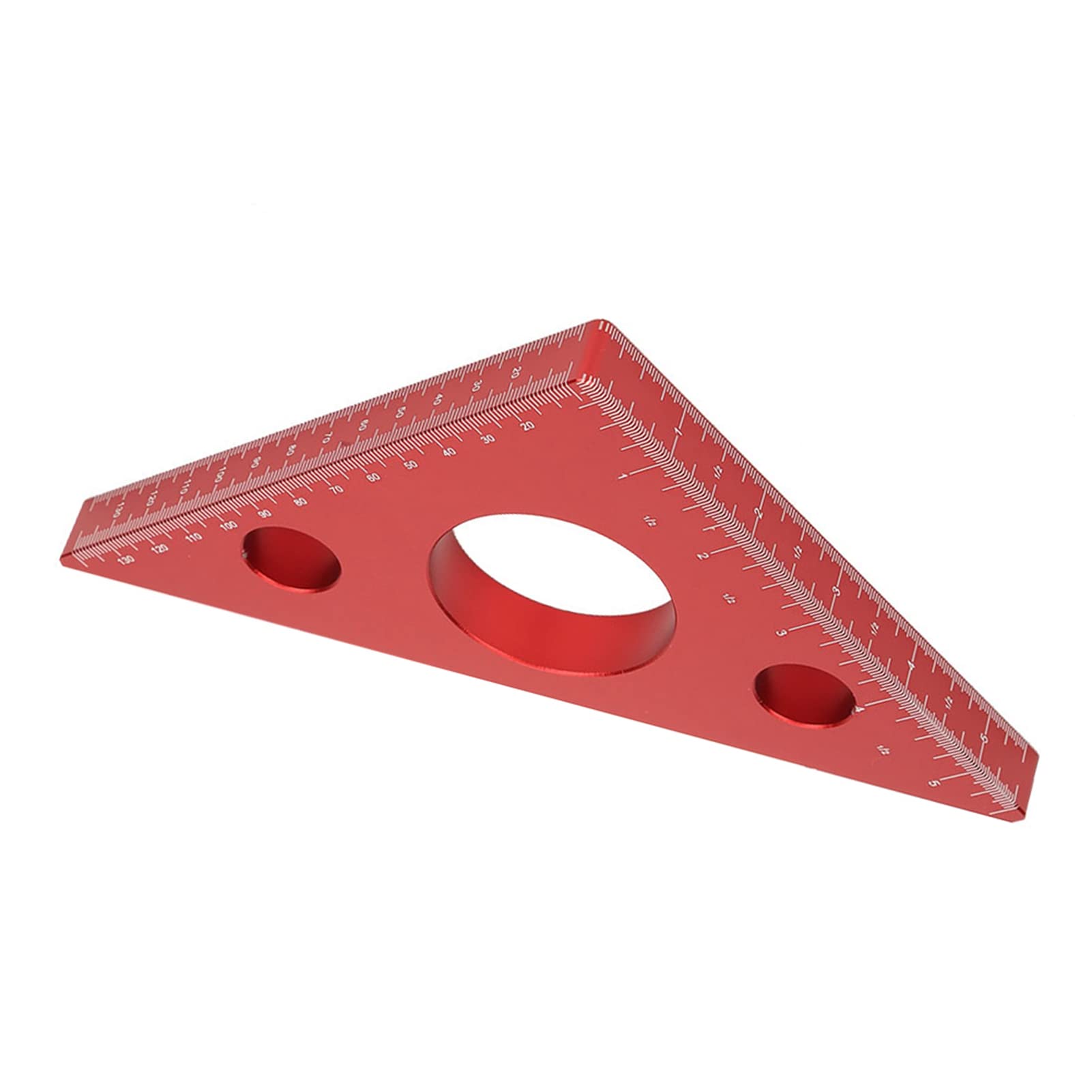 Righello Triangolare Professionale in Lega di Alluminio per la Lavorazione del Legno, con tacche di misurazione Precise per Il Fai da Te.
