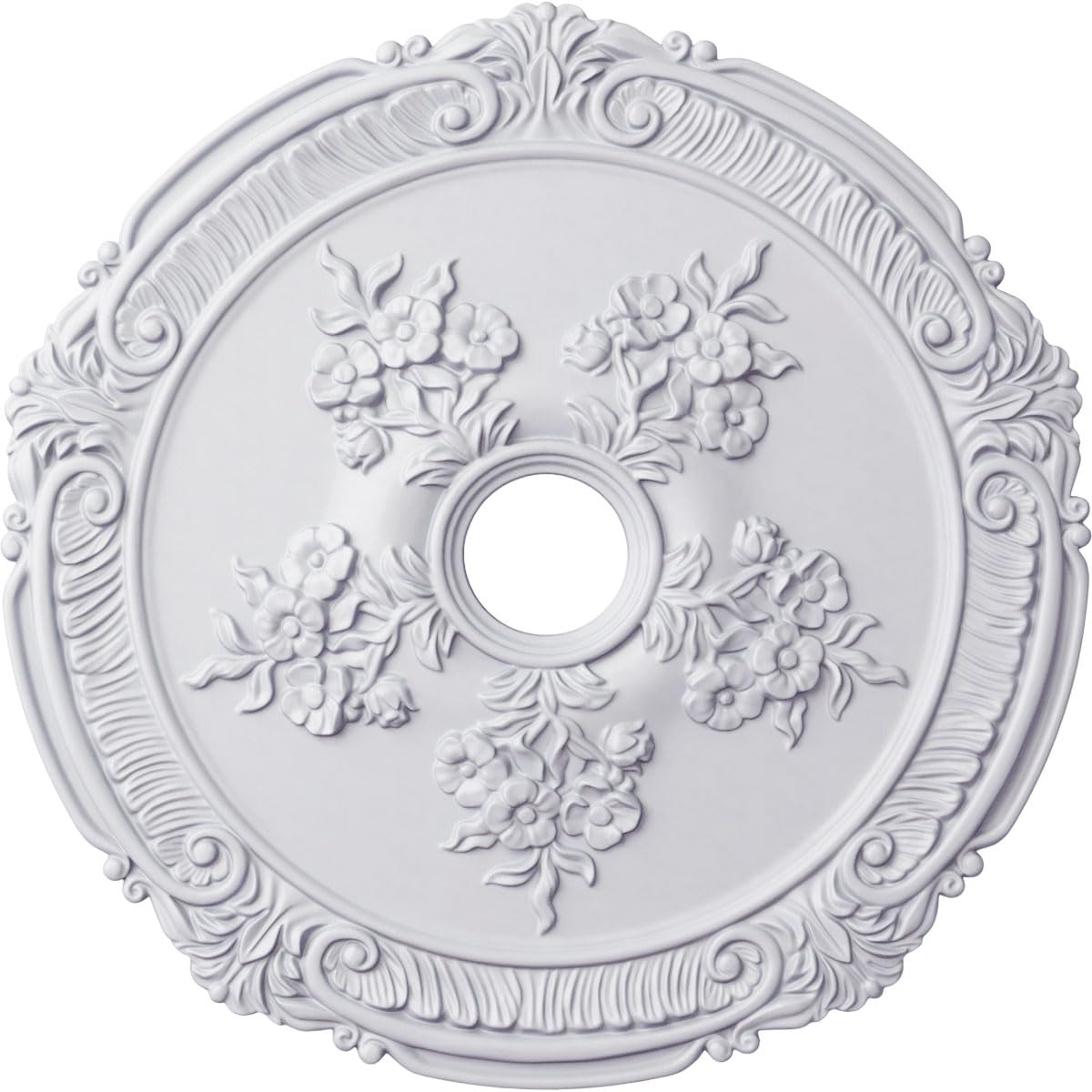 Ekena Millwork CM26AT Attica with Rose Ceiling Medallion, 26"OD x 3 3/4"ID x 1 1/2"P (Fits Canopies up to 4 1/2"), Factory Primed