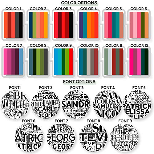 Personalized Coffee Mugs w/Word Cloud Art, 12 Colors & 9 Font Art, 15 oz. Custom Gifts for Couples, Men, Women - Red/White, Ceramic Keepsake Mug, Personalized Gifts - Image 2