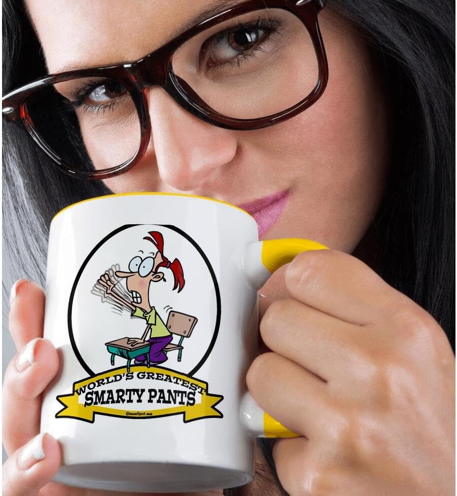 Miniatura 2 de 3dRose Dooni Designs Worlds - Pantalón con dibujos animados, diseño de mundos, Amarilloblanco