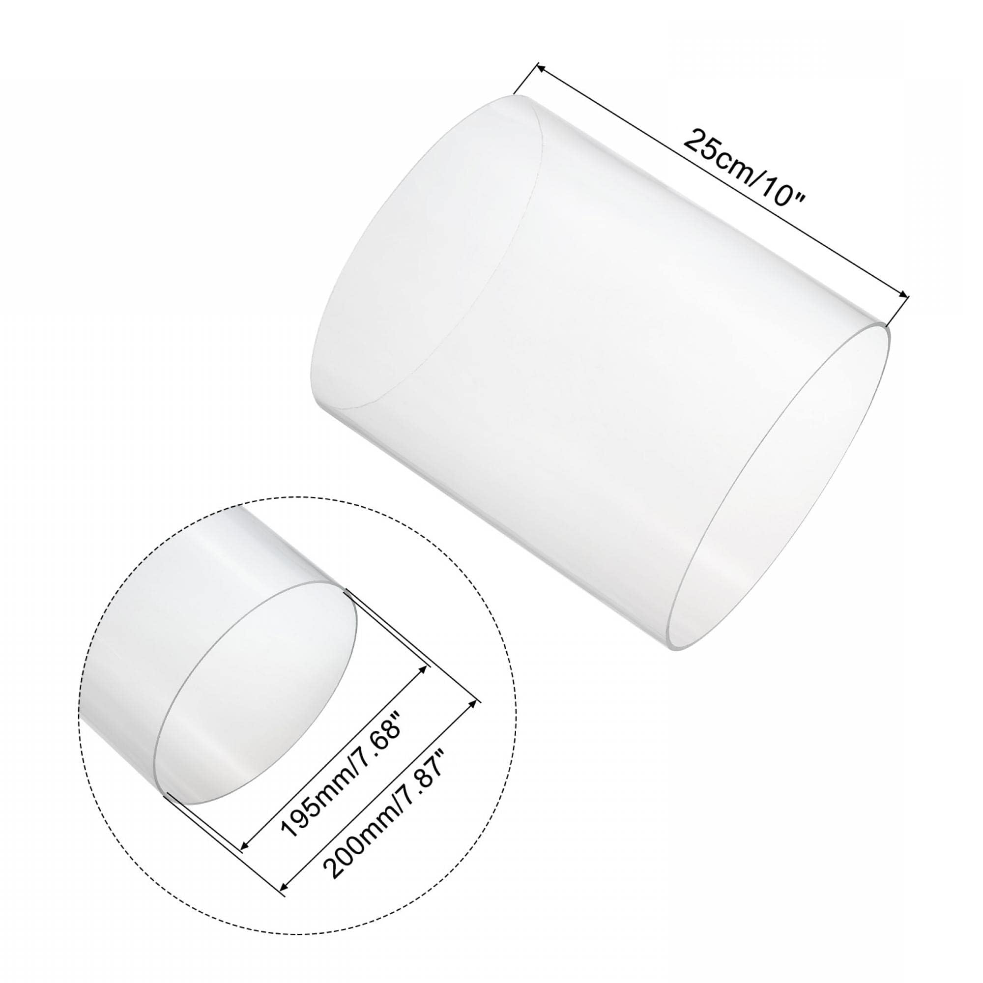 Unifizz Acrylrohr, transparentes Kunststoffrohr, rund, starr, 195 mm Innendurchmesser, 200 mm Außendurchmesser, für Beleuchtung, Modelle, Sanitär, Handwerk