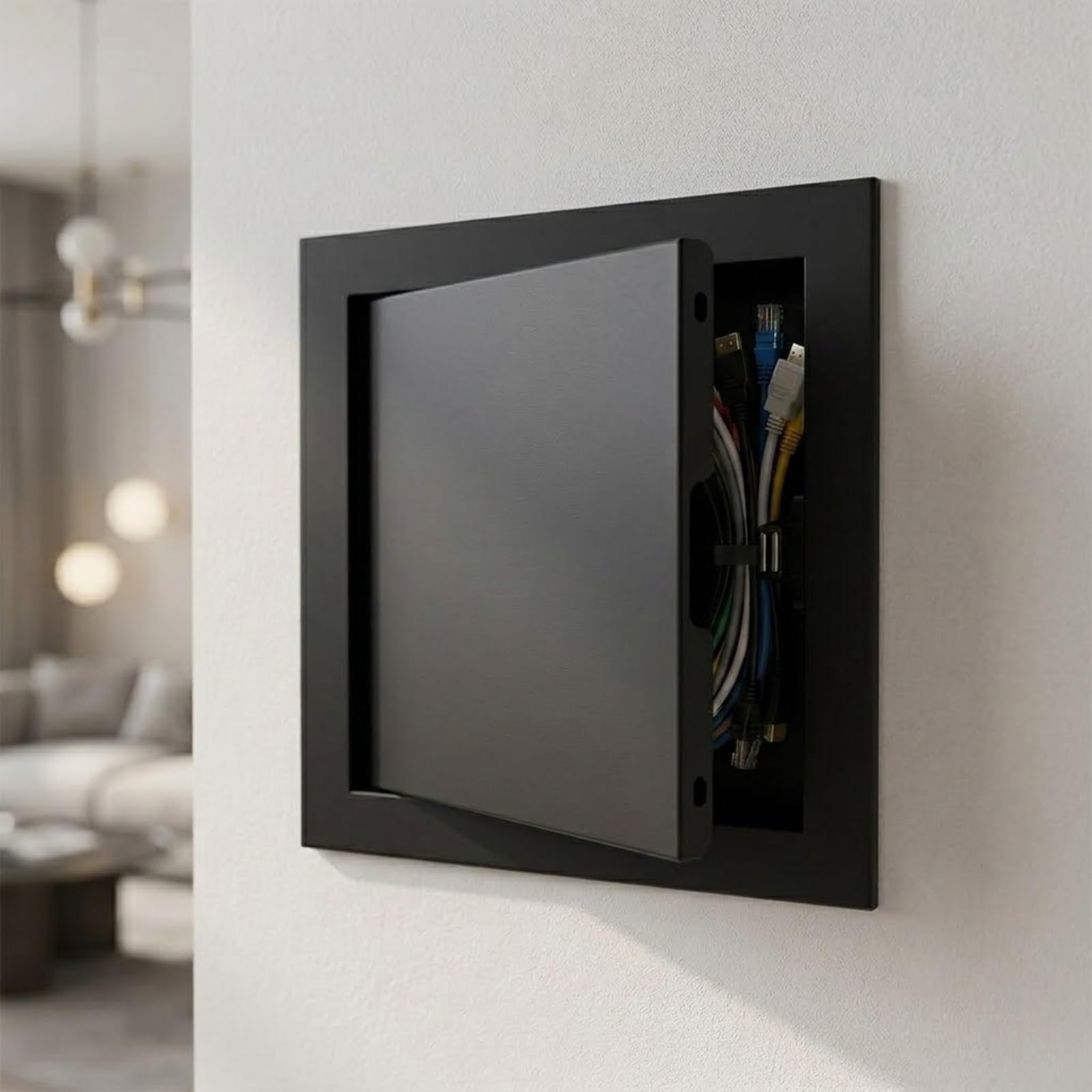 Yqyhnb Black Aluminium Access Panel 300X300mm – Flush Fit Inspection Hatch For Drywall, Wall & Ceiling – Concealed Hinge Access Door For Plumbing & Electrical Service(,15X20cm)