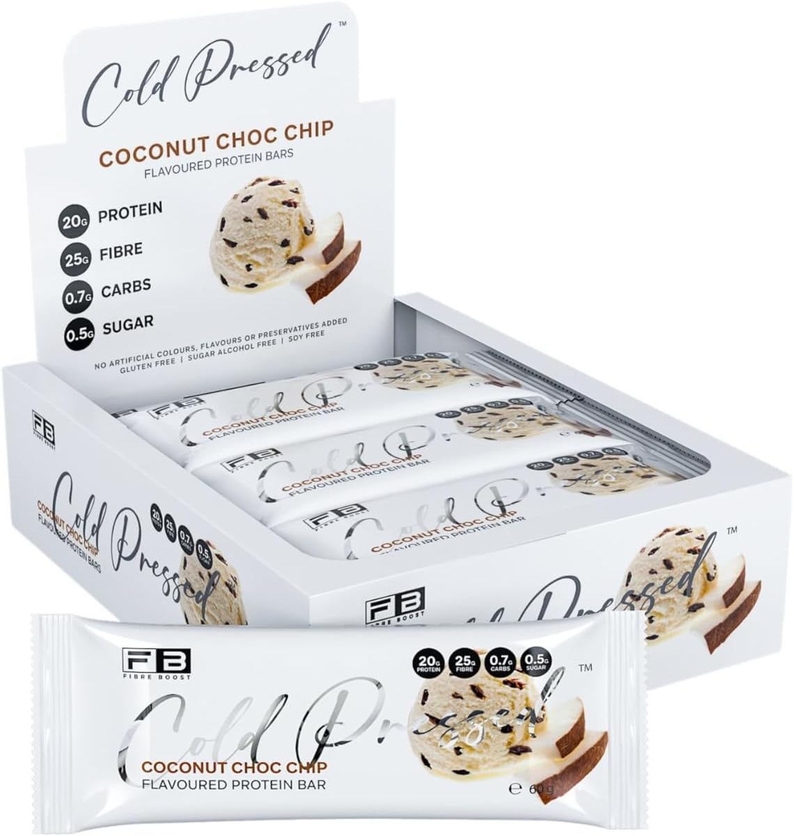 Fibre BoostCold Pressed Coconut Choc Chip flavoured Protein Bar