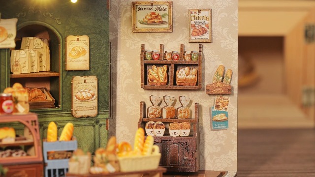 The Timeless Café Book Nook Vintage Miniatur-Puppenhaus mit LED-Beleuchtung, DIY 3D-Puzzle Bücherregal-Deko für Erwachsene, Kaffeehaus-Geschenk für Bücherliebhaber