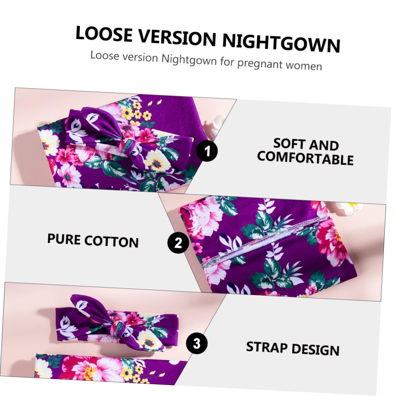 SHERCHPRY Camicia Da Notte Premaman Cardigan Trasparente Per Le Donne Coperta Per Neonati Da Allattamento Per Le Donne Che Allattano Da Sposa Cardigan Da Salotto Cotone