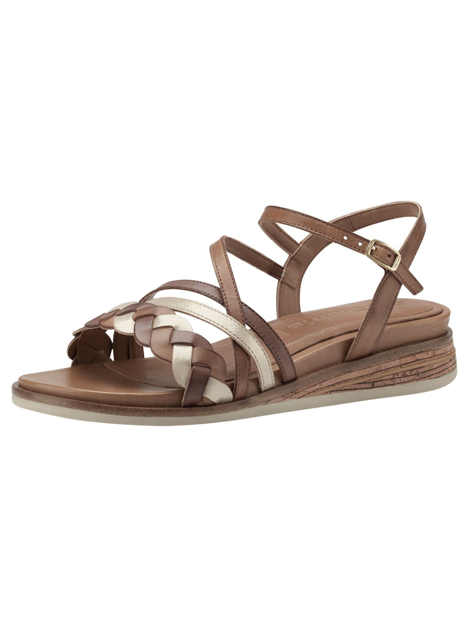 Tamaris Women's 1-1-28250-20 Sandals, Cognac Comb, 4 UK