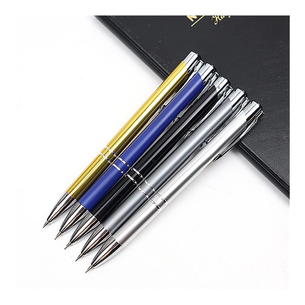 Ołówki 5 szt./partia metalowych ołówków mechanicznych 0,5 mm, automatyczne ołówki do profesjonalnego malowania, artykuły szkolne, 3 wkłady (5 ołówków) (5 ołówków)