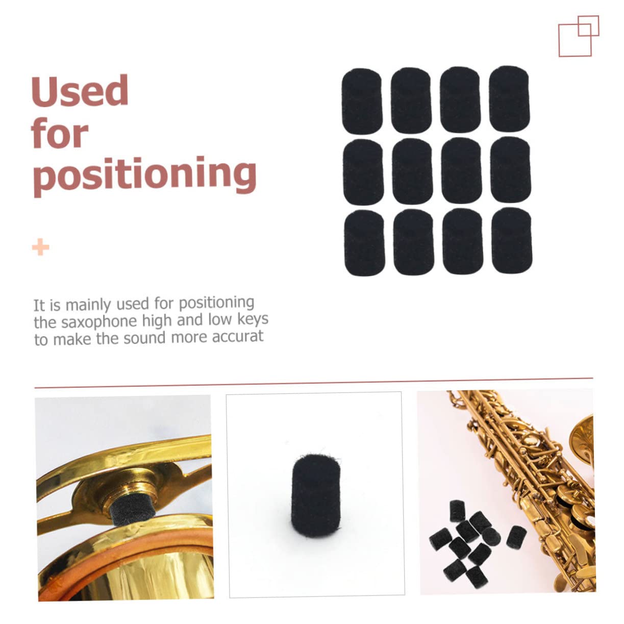 Columna de Fieltro para Saxofón Profesional, 12 Piezas