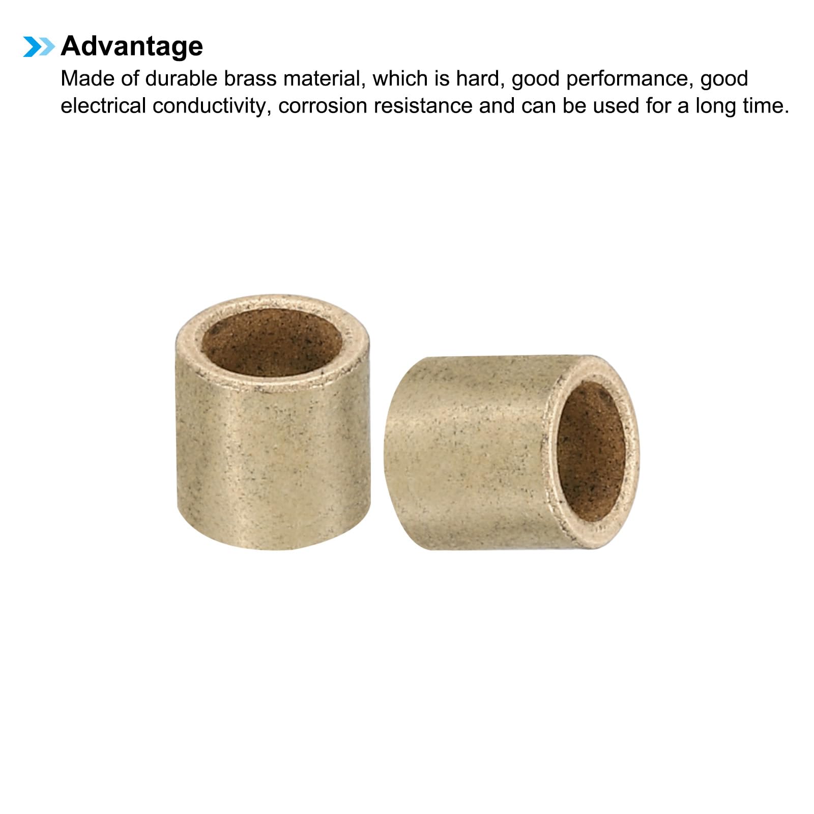 PATIKIL M5 Brass Spacers, 5 Pcs Metal Spacer Brass 5mm ID x 7mm OD x 8mm L Brass Spacers Screw Standoff for 1/5 Inch or M5 Screw - Image 4