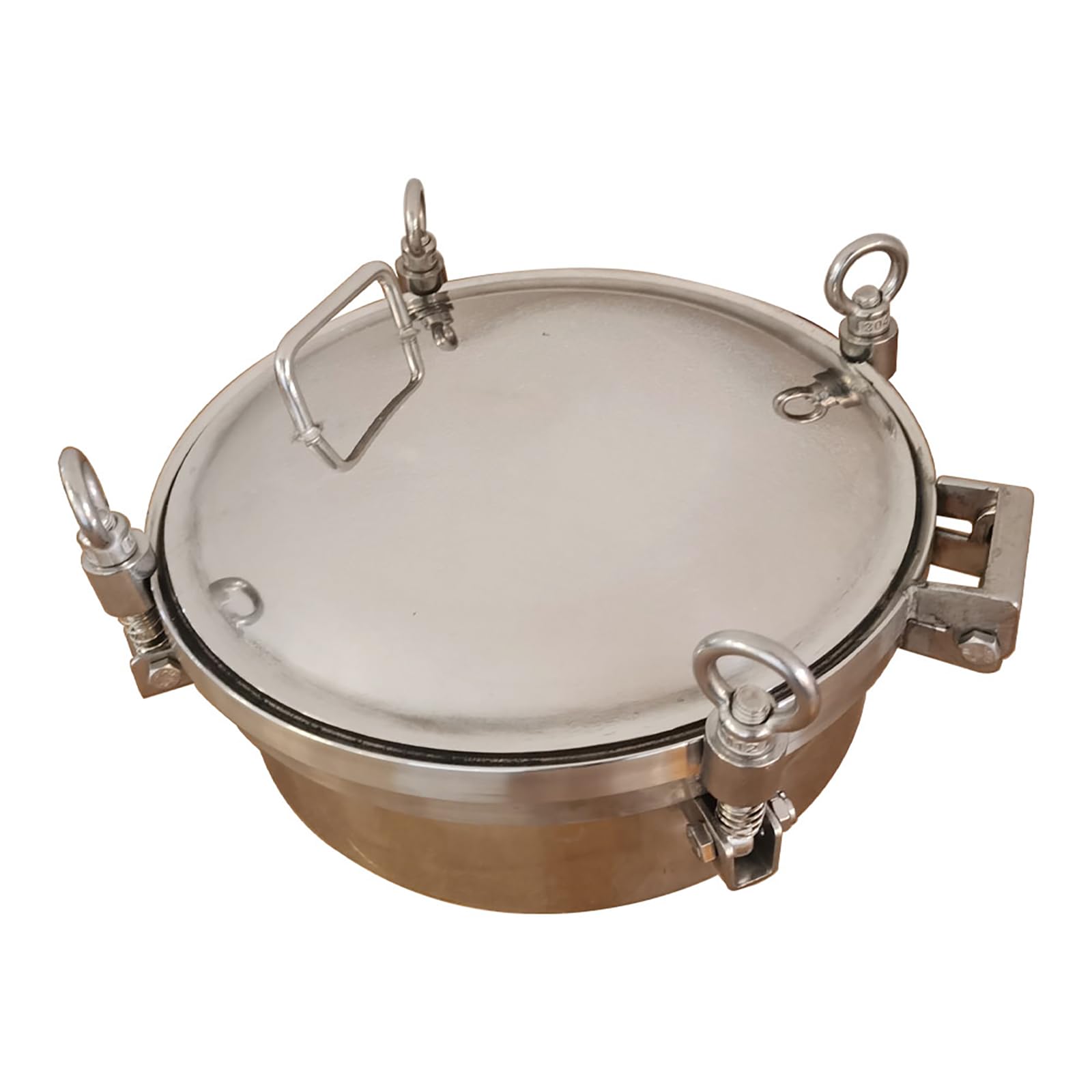 WYDDDARY New Stainless Steel Pressure Circular Manhole Cover Hole Cover Dia 11.81inch/300mm Tank Round Manway Door