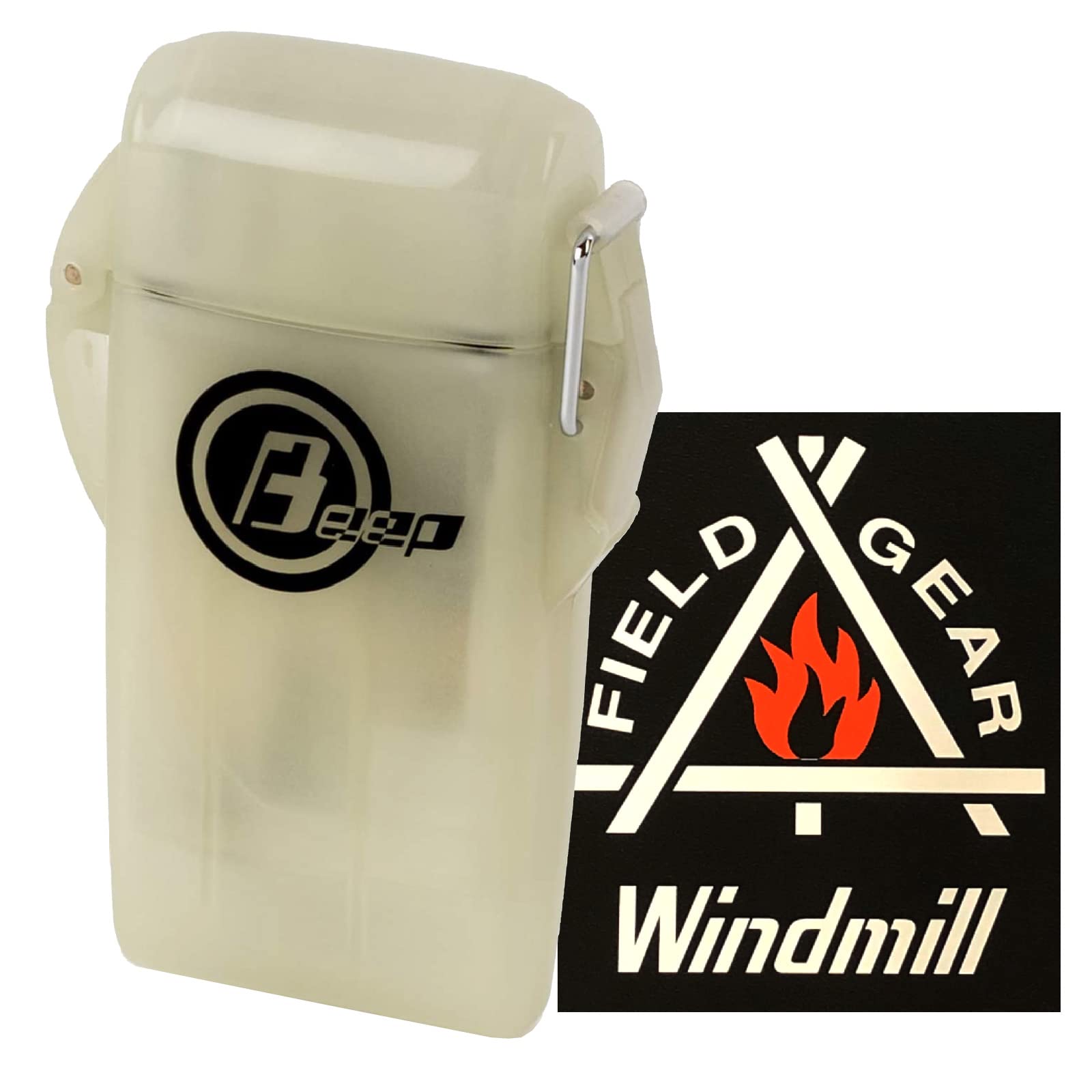 ウインドミル(Windmill) ターボライター クリア BEEP9 ロゴステッカー付き 防水 蓄光 充填式 BE9-1005K