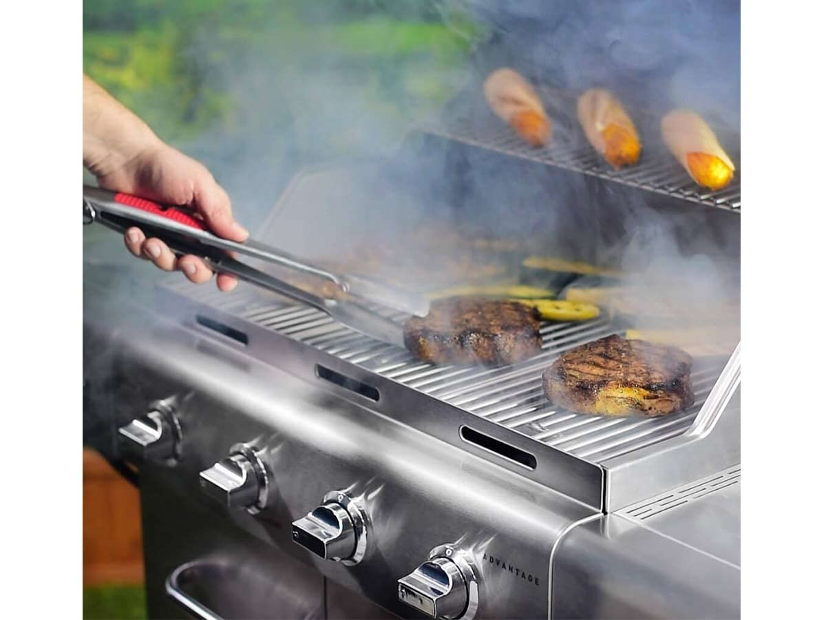 Char-Broil 140 584 Poignée confort pinces à grillades, acier inoxydable.