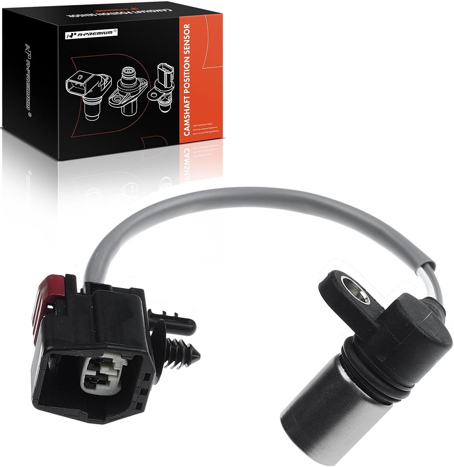 A-Premium Left Engine Camshaft Position Sensor Compatible with Jaguar S-Type 2000-2008, Super V8 2005-2009, Vanden Plas 1998-2009, XJ8 XJR 1999-2009, XK8 XKR & Lincoln LS, Petrol, Replace# 0296000840