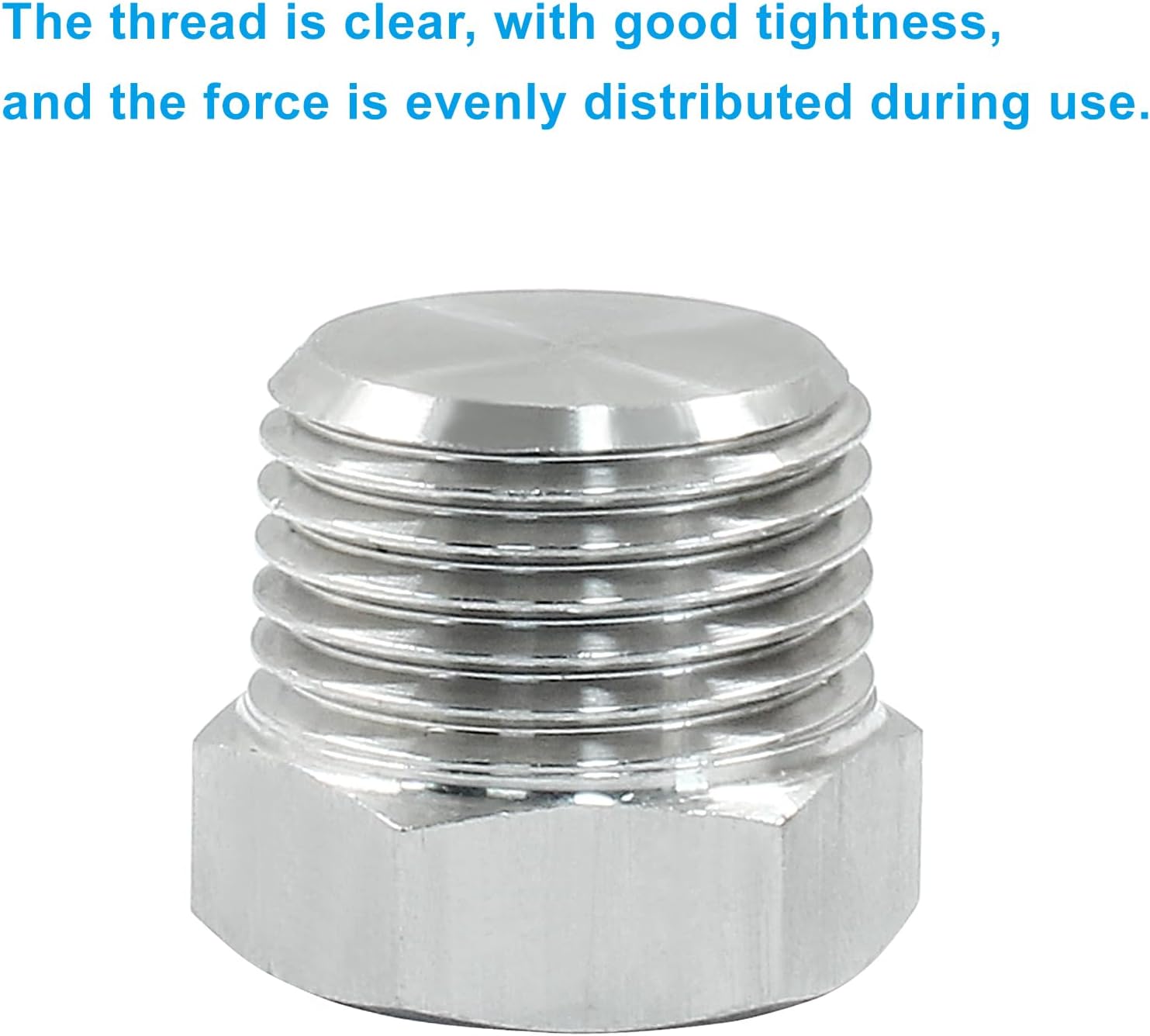 4 Pcs 1/2 Npt Plug Male Threaded Plug, Hex Head Plug Stainless Steel Plugs, Garden Hose Plug Oil Drain Plug Pipe Plug for Air Compressor