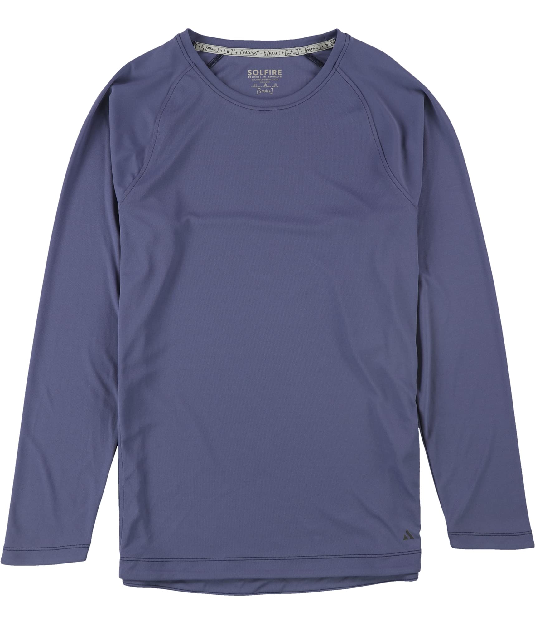 SOLFIRE Mens Tyler Basic T-Shirt, Blue, Medium