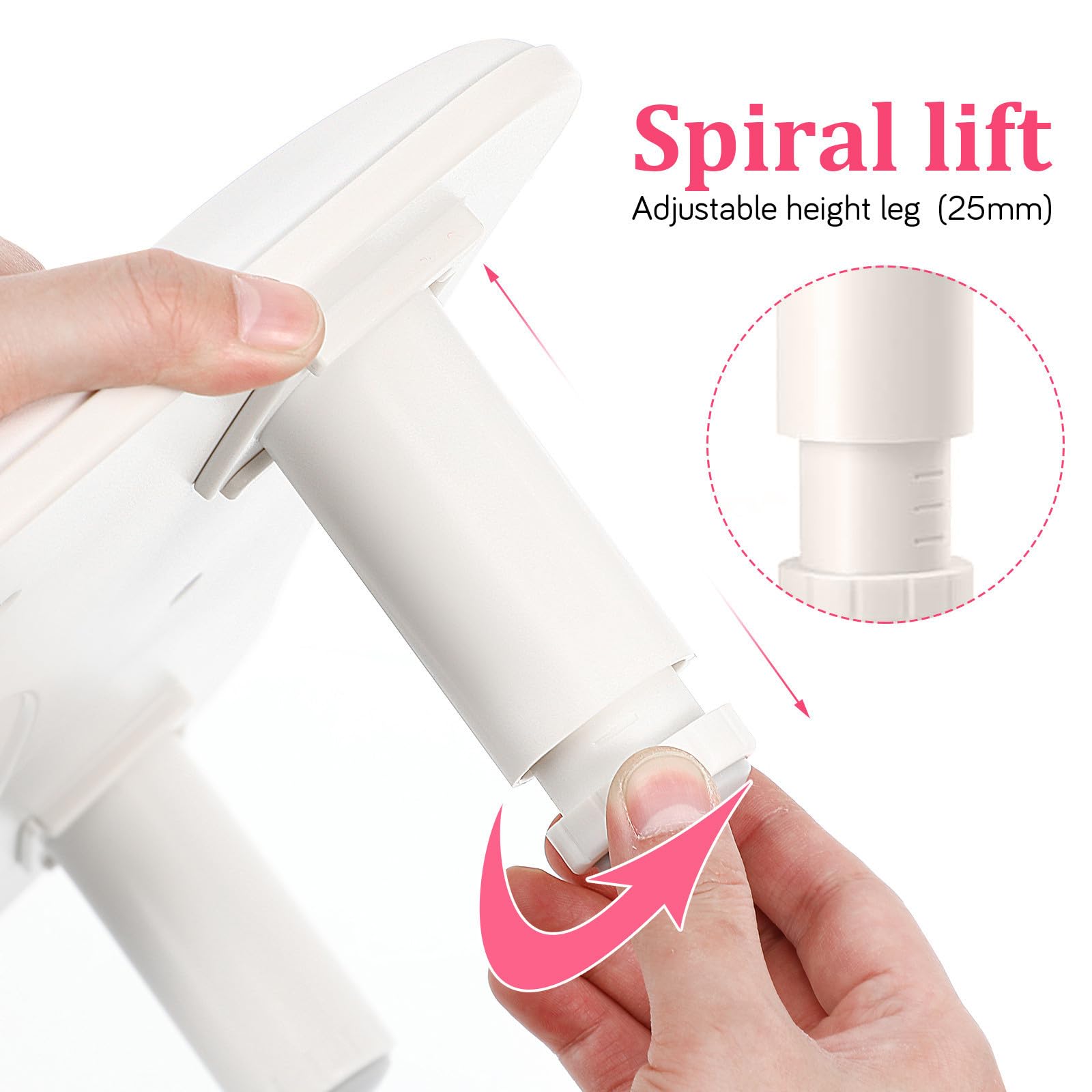 Bracciolo per Unghie a Forma di U Regolabile Bianco Design Confortevole e Smontabile in Plastica e Pu per Manicure a Casa