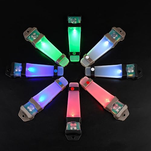 Miniatura 7 de Marcador de identificación personal  Luz táctica para casco, luz de señal de supervivencia portátil para senderismo, canotaje, ciclismo, pesca