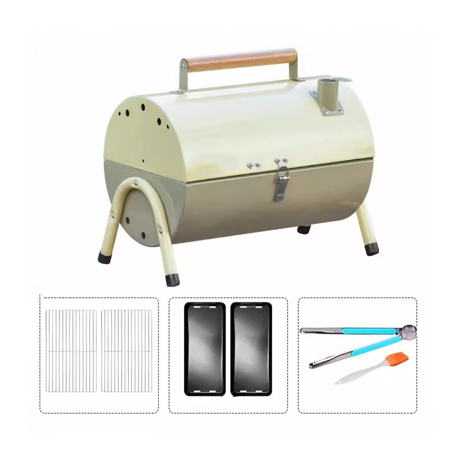 Parrilla de barbacoa para exteriores y acampar con diseño portátil de carbón