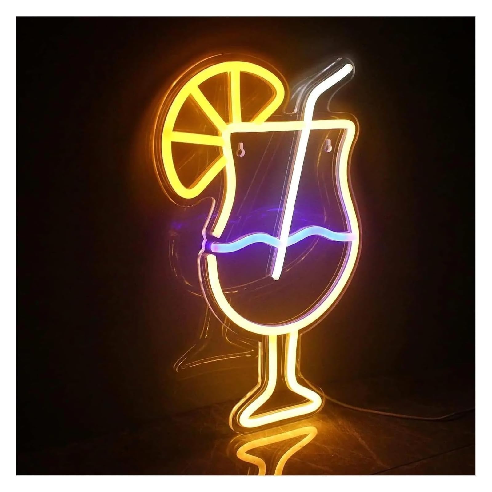 lampe au néon Pour les enseignes au néon pour boissons, alimentées, idéales pour cocktails, magasins, fêtes