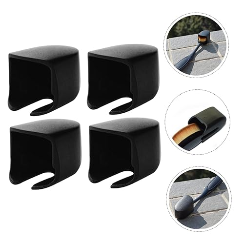 Miniatura 9 de Maquillaje Negro 4 unids Cepillo de dientes Negro Cepillos de Dientes Tapas para Cepillos de Dientes Cubiertas de Polvo para Cepillo de Dientes