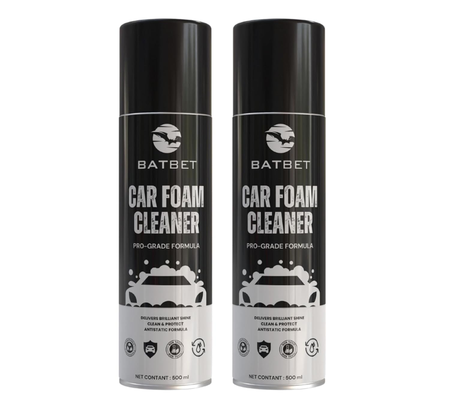 Car Interior & Exterior Cleaner Foam Spray for | Car Seat | Dashboard | Shoes | Sofa | Vinyl Rubber | Doors, PU/Leather (500 ml); pack of 2 |-image-25