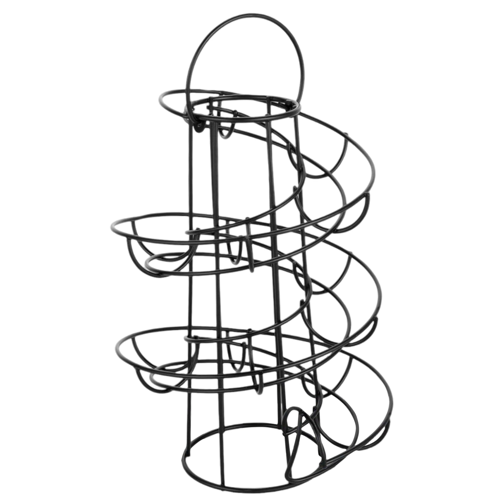 Uanqfegy Spiral Egg Holder - Elegant Metal Chicken Egg Holder, Space-Saving Kitchen Organizer with Handle for Fresh Eggs Countertop
