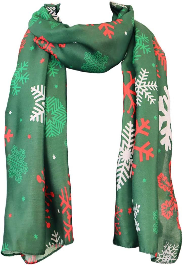 Christmas Scarf - Snow Day, Santa Oblong By Christmas Scarf Company