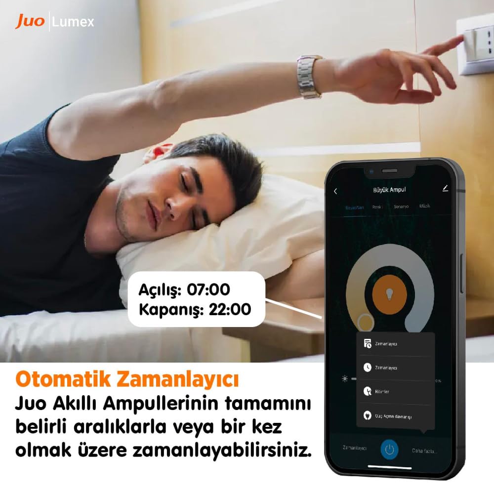Juo Lumex Akıllı Ampul 9W RGB Wifi & Bluetooth