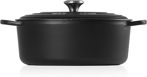 Miniatura 4 de Le Creuset - Olla holandesa ovalada de hierro fundido esmaltado, de 6.75 cuartos de galón, color regaliz