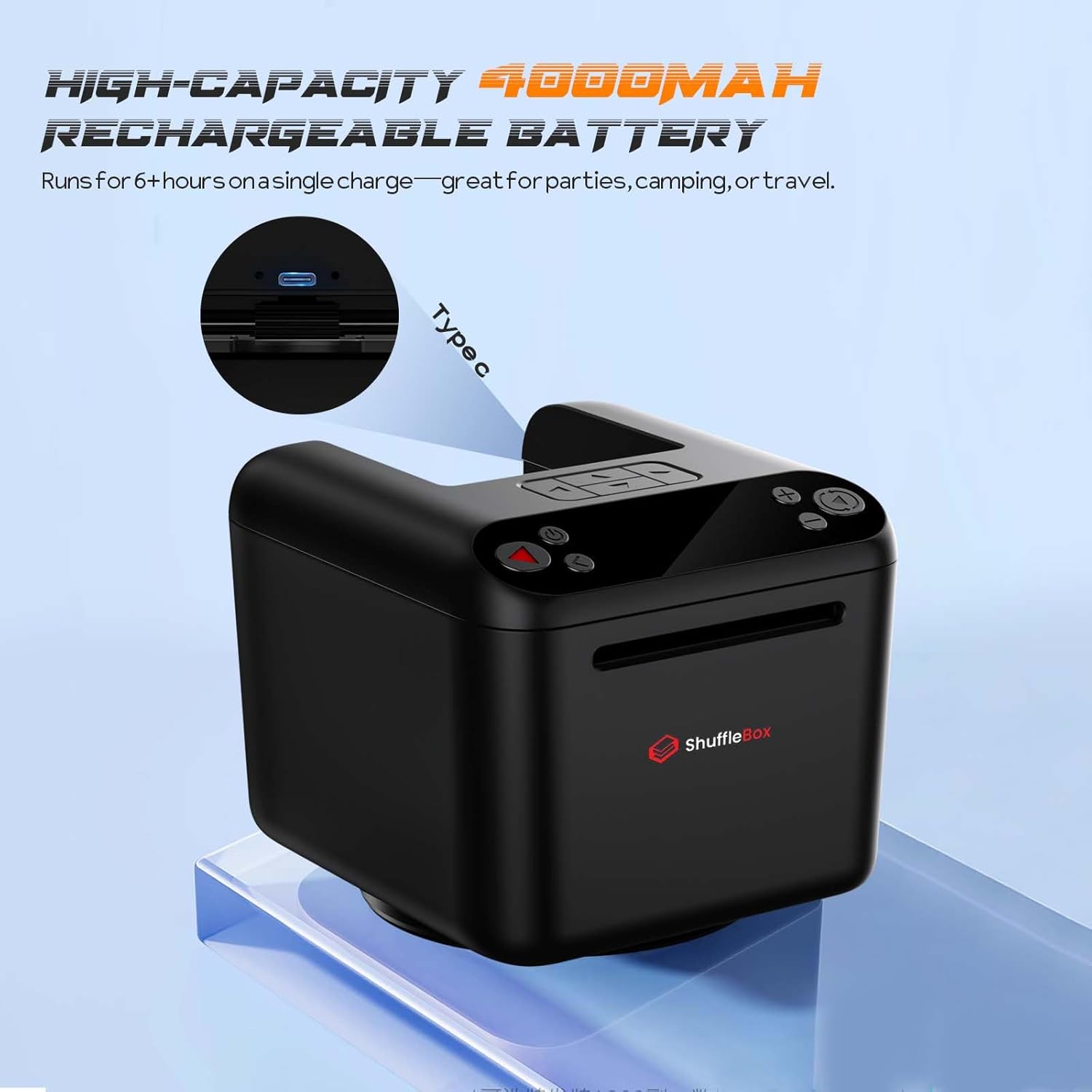 D1 Rechargeable Card Dealer with Remotes,Support 1-3 Deck for Card Games,Poker Games