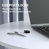 USB-Aポートブロッカー100個 5キー付き 取り外し可能なType-Aデータ保護 - ラップトップ、PC、ゲームデバイス用の防塵&耐湿シールド & タンパープロテクションブラック